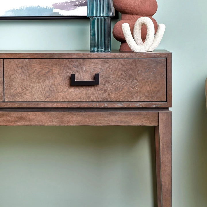 Dianthe Two Drawer Console Table - Antique Grey
