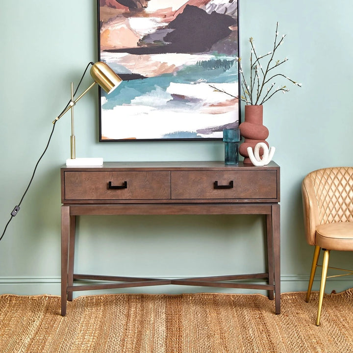 Dianthe Two Drawer Console Table - Antique Grey