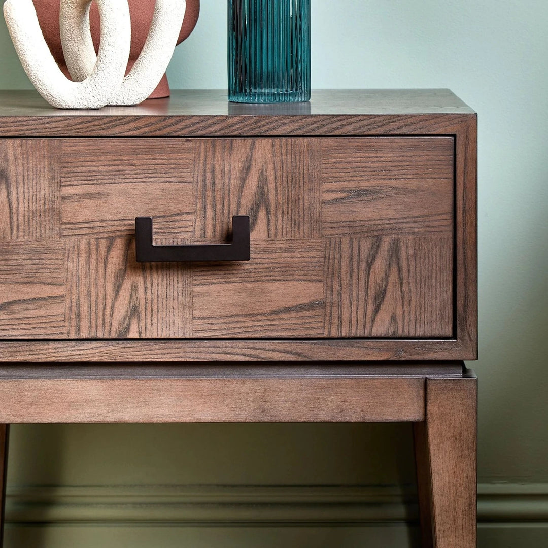 Dianthe One Drawer Side Table - Antique Grey