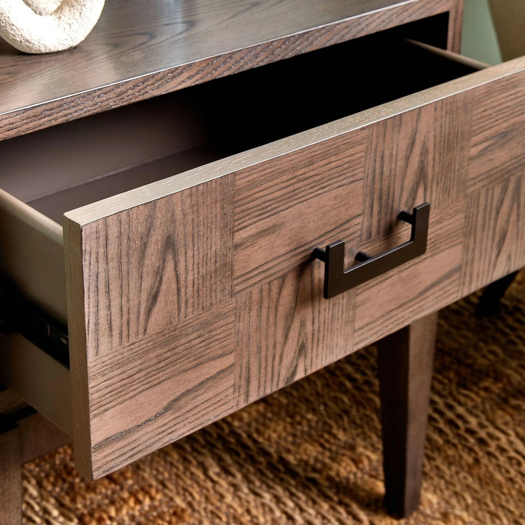 Dianthe One Drawer Side Table - Antique Grey