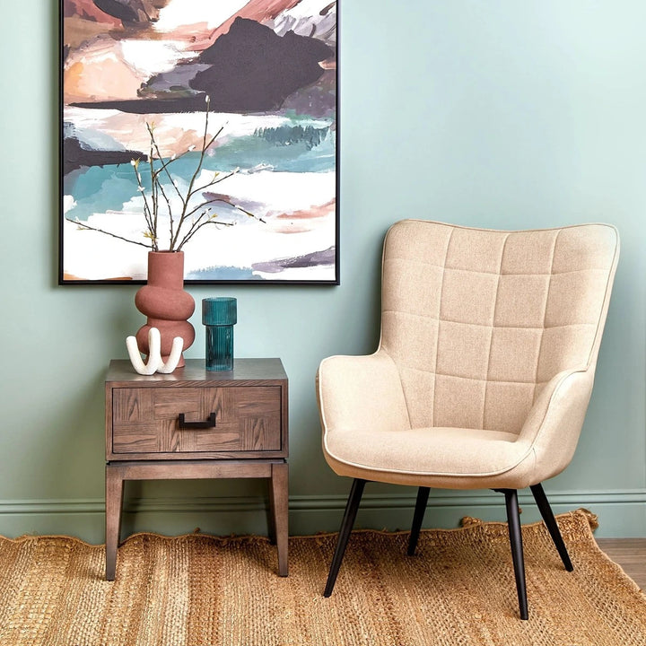 Dianthe One Drawer Side Table - Antique Grey