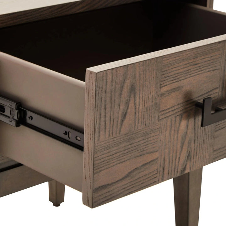 Dianthe One Drawer Side Table - Antique Grey