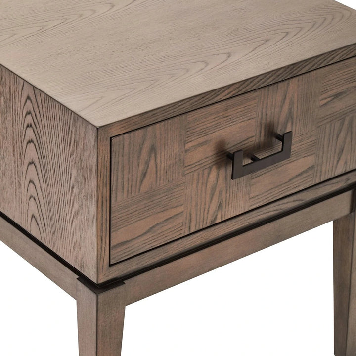 Dianthe One Drawer Side Table - Antique Grey