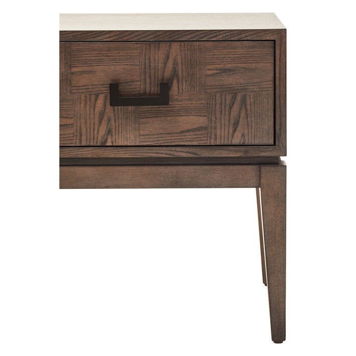 Dimaro 1 Drawer Rectangular Side Table - Antique Brown Premier 9