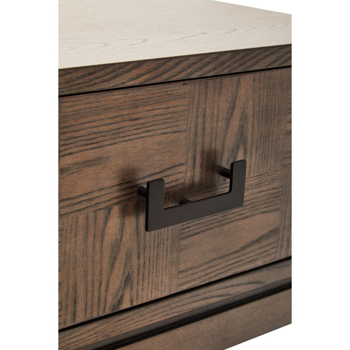 Dimaro 1 Drawer Rectangular Side Table - Antique Brown Premier 11