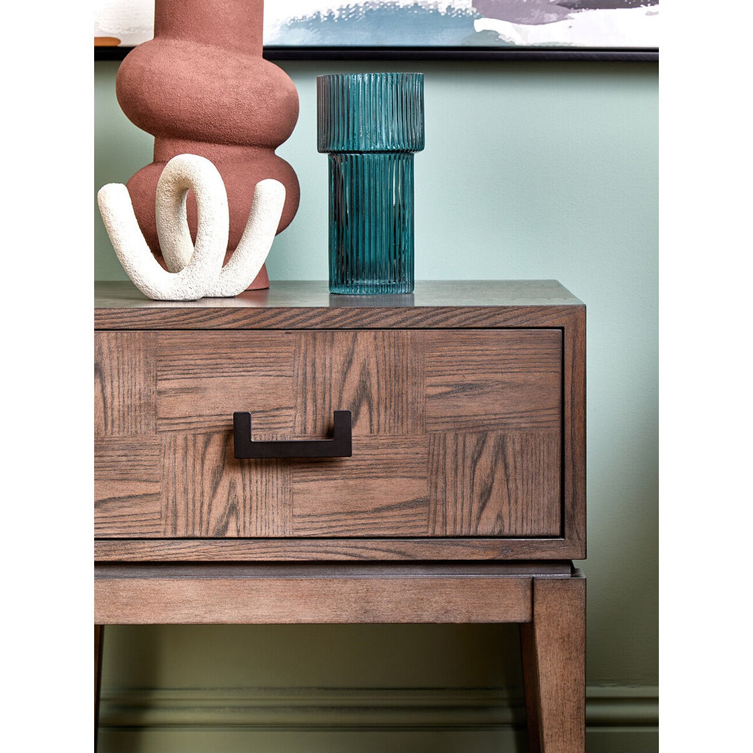 Dimaro 1 Drawer Rectangular Side Table - Antique Brown Premier 5