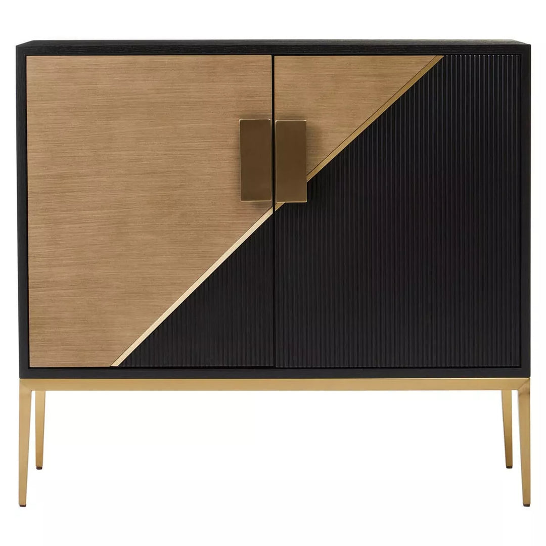 Davoli Black & Gold Two Door Sideboard