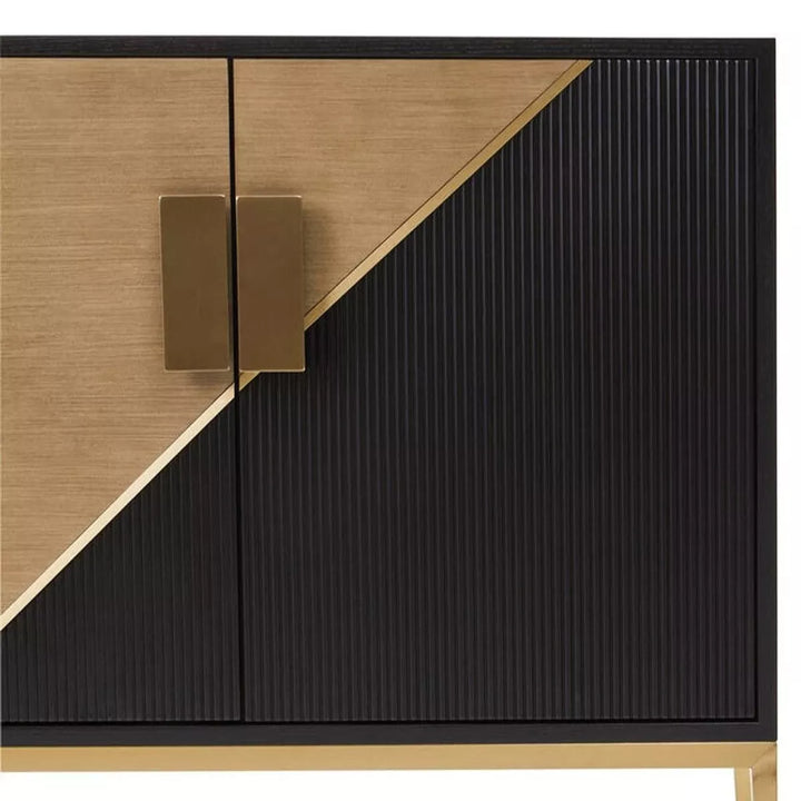 Davoli Black & Gold Two Door Sideboard