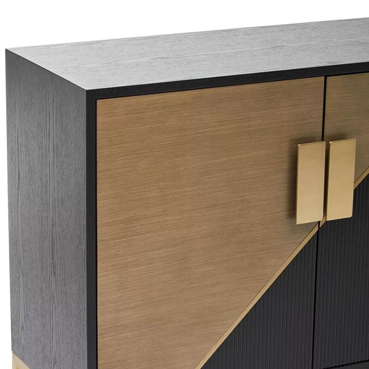 Davoli Black & Gold Two Door Sideboard