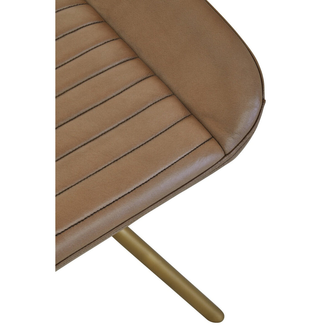 Buffalo Leather Footstool - Grey Premier 6