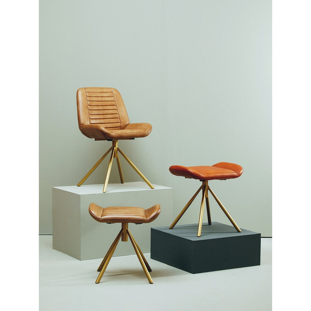 Buffalo Leather Footstool - Brown Premier 2