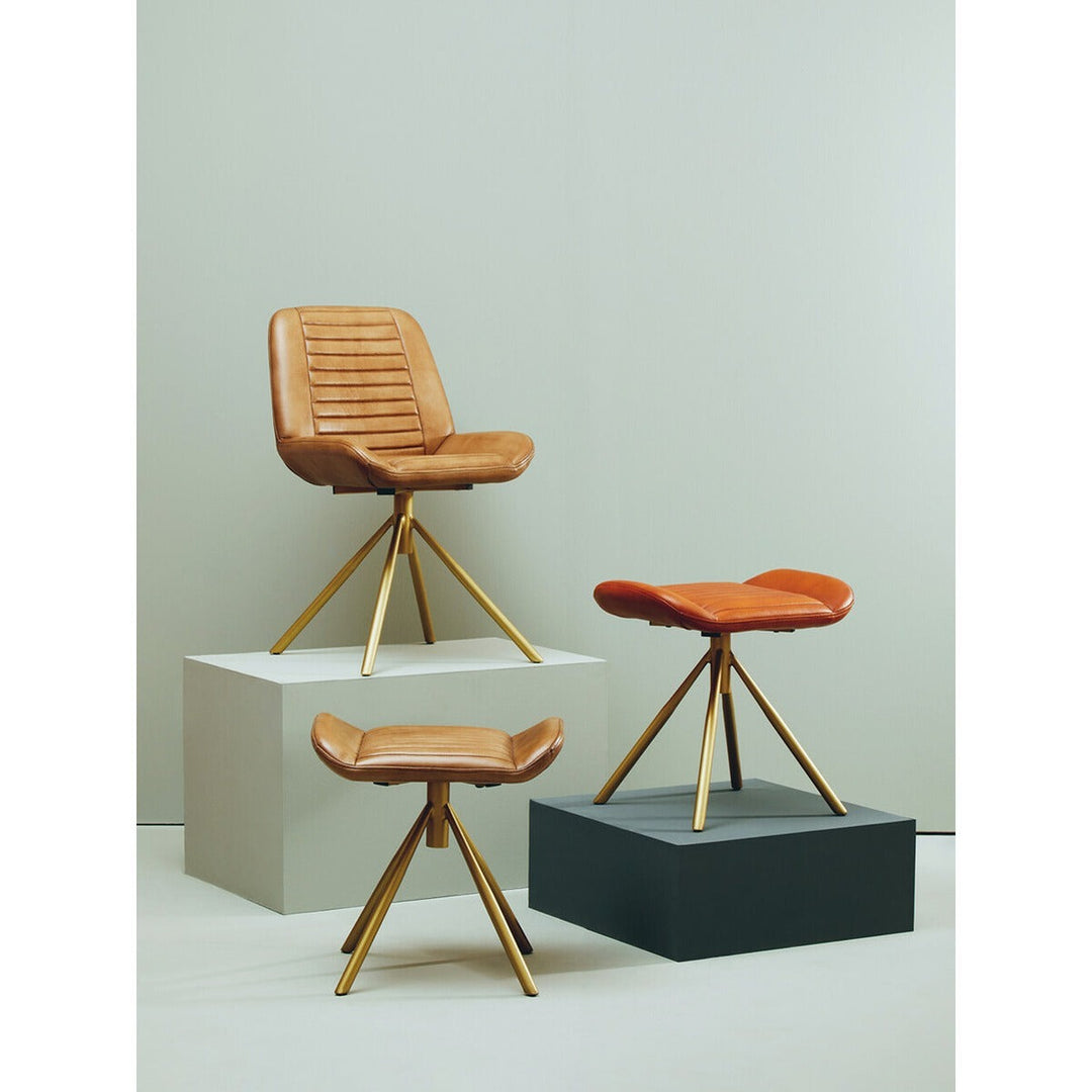 Buffalo Leather Footstool - Brown Premier 2