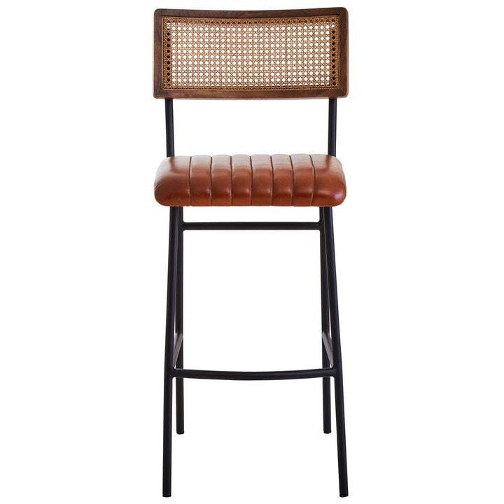 Buffalo Leather Bar Stool - Tan Premier 1