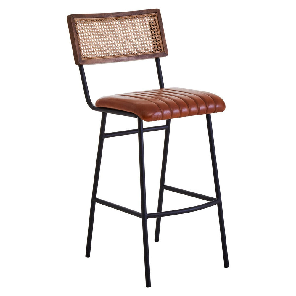 Buffalo Leather Bar Stool - Tan Premier 2