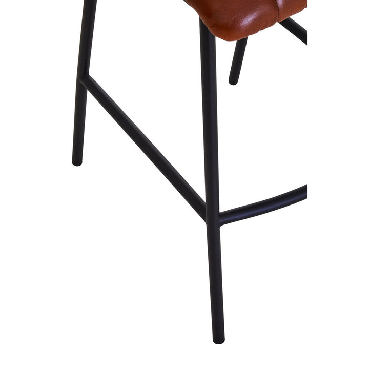 Buffalo Leather Bar Stool - Tan Premier 6