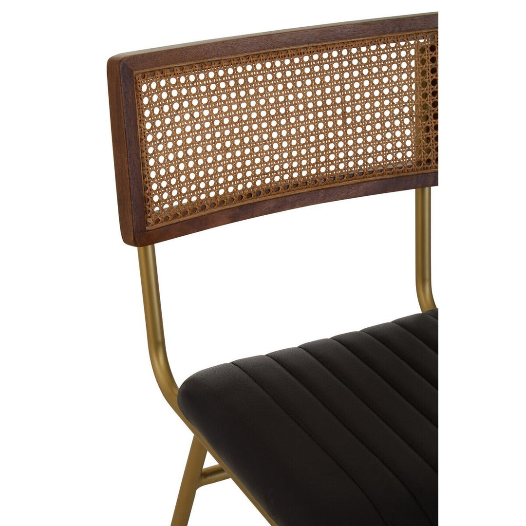 Buffalo Leather Bar Stool - Black Premier 10