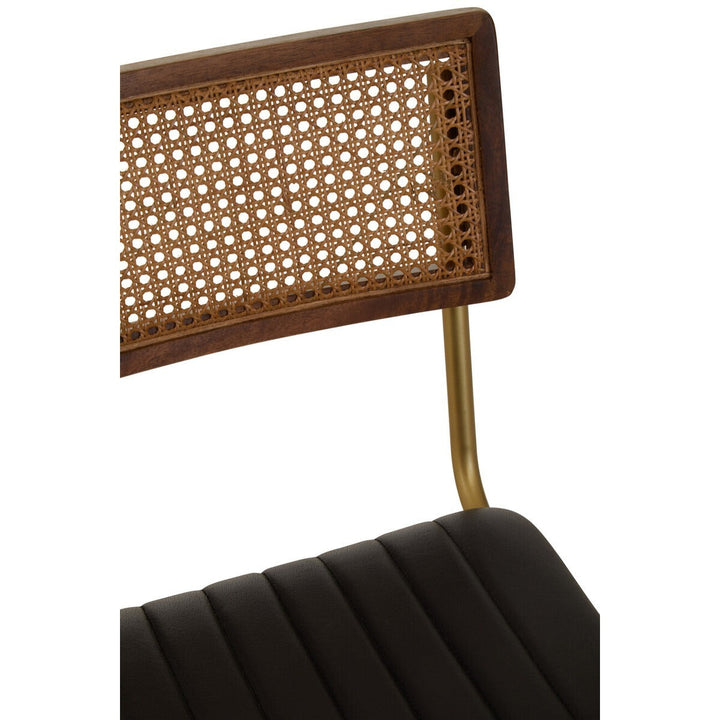 Buffalo Leather Bar Stool - Black Premier 13