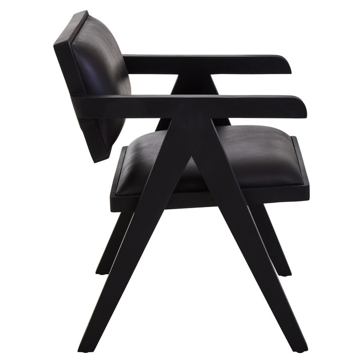 Buffalo Leather Armchair - Black Premier 8