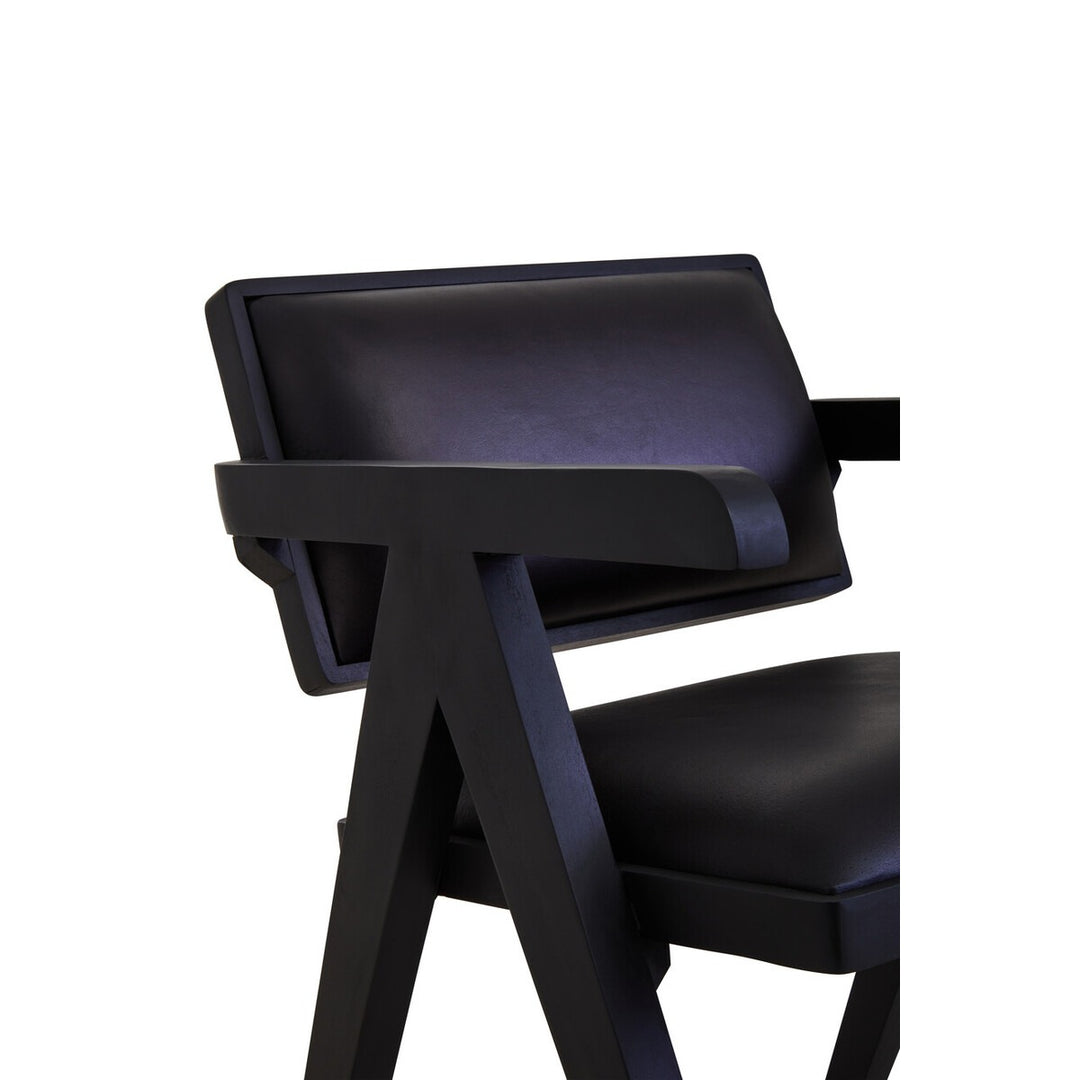 Buffalo Leather Armchair - Black Premier 12