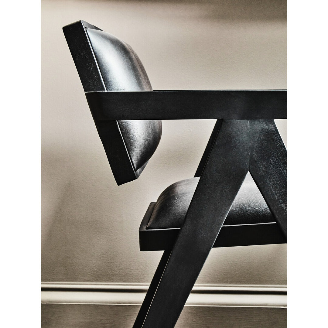 Buffalo Leather Armchair - Black Premier 5