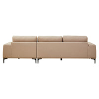 Olivia's Toulon 3 Seater Natural Fabric Left Chaise Sofa