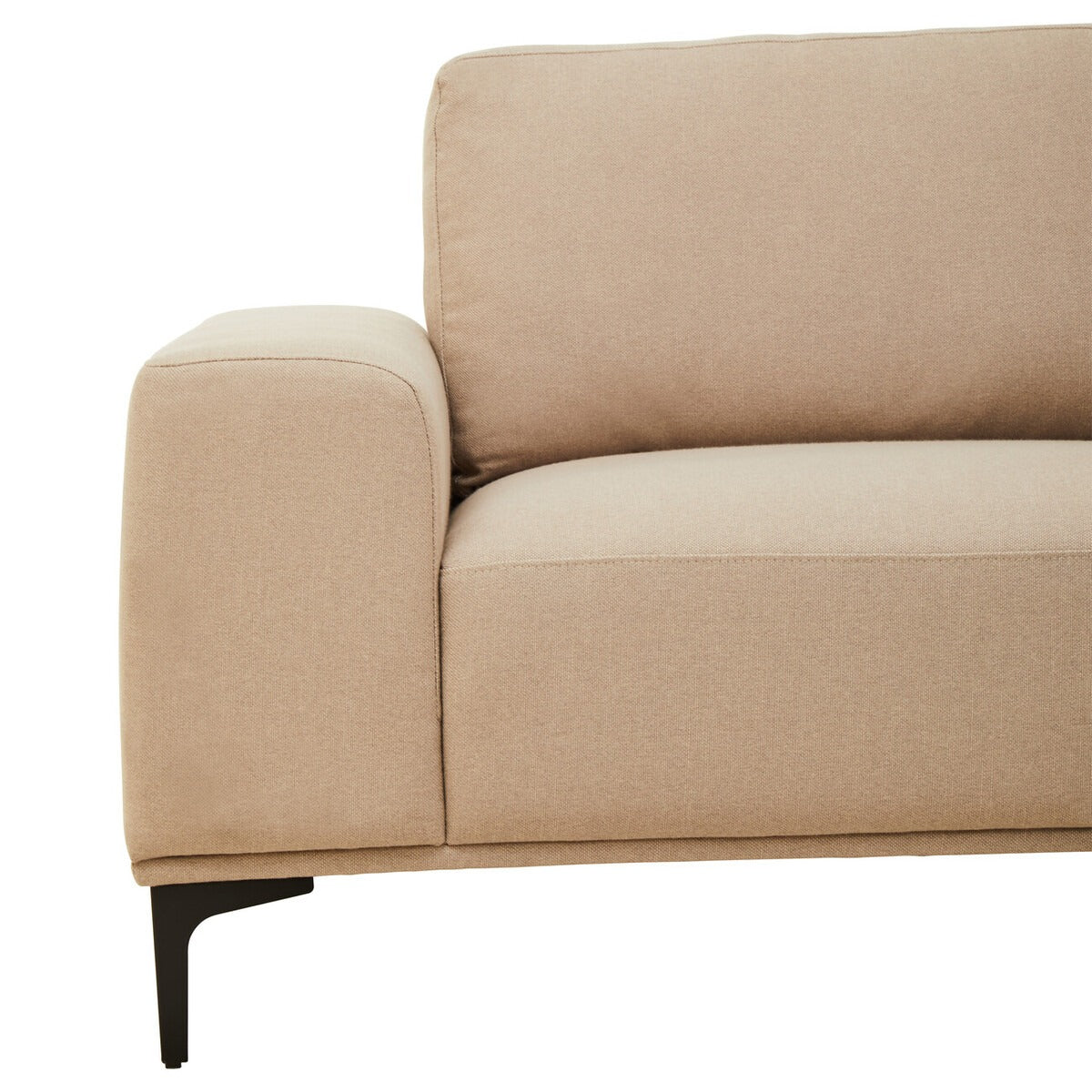 Olivia's Toulon 3 Seater Natural Fabric Left Chaise Sofa