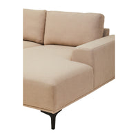 Olivia's Toulon 3 Seater Natural Fabric Left Chaise Sofa