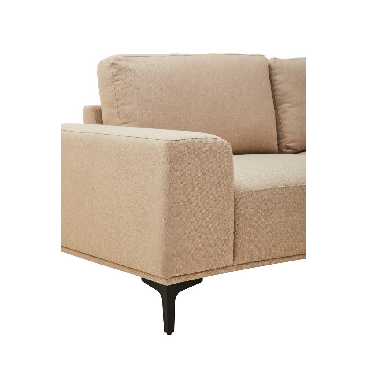 Olivia's Toulon 3 Seater Natural Fabric Left Chaise Sofa