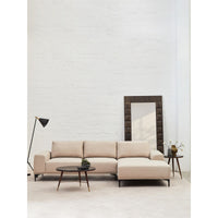 Olivia's Toulon 3 Seater Natural Fabric Left Chaise Sofa