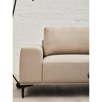 Olivia's Toulon 3 Seater Natural Fabric Left Chaise Sofa