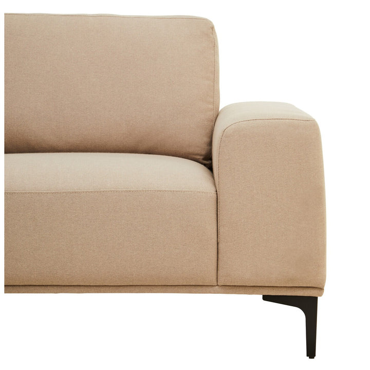 Toulon 3 Seater Fabric Left Right Chaise Sofa - Natural Premier 8