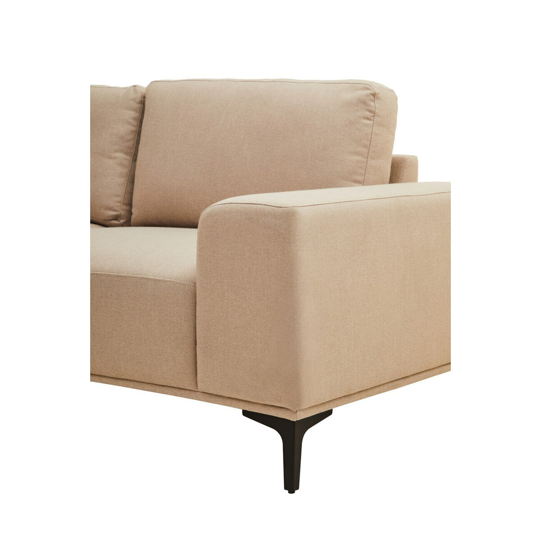 Toulon 3 Seater Fabric Left Right Chaise Sofa - Natural Premier 11