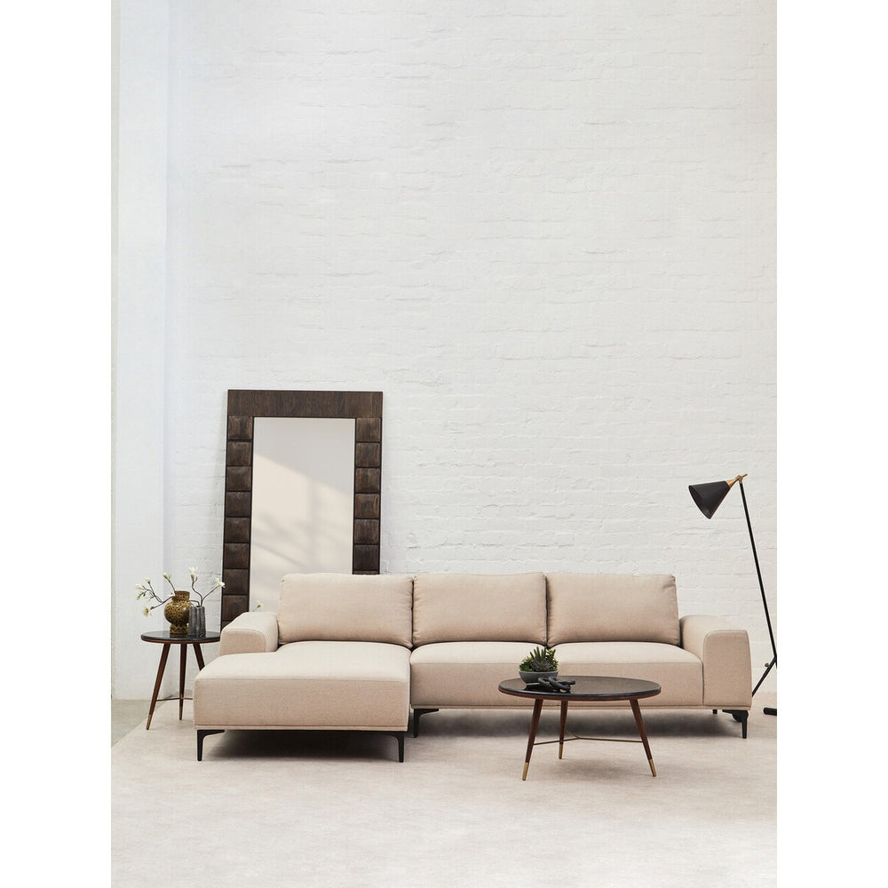 Toulon 3 Seater Fabric Left Right Chaise Sofa - Natural Premier 2