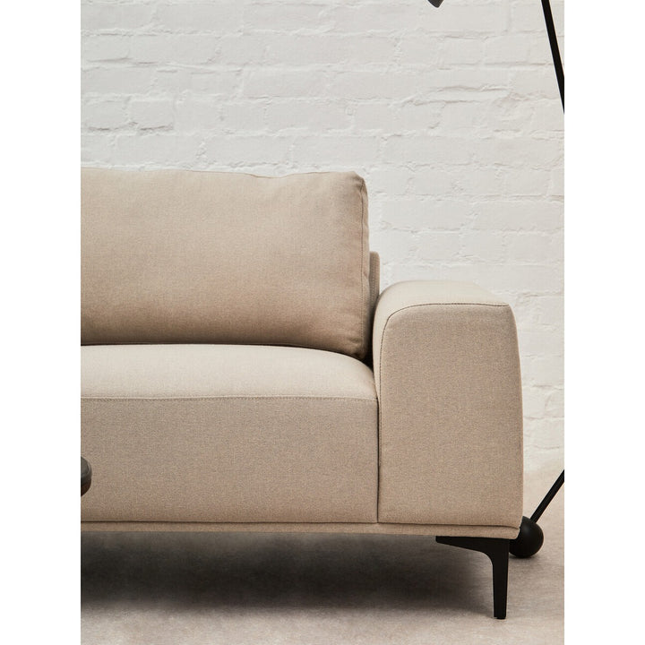 Toulon 3 Seater Fabric Left Right Chaise Sofa - Natural Premier 15