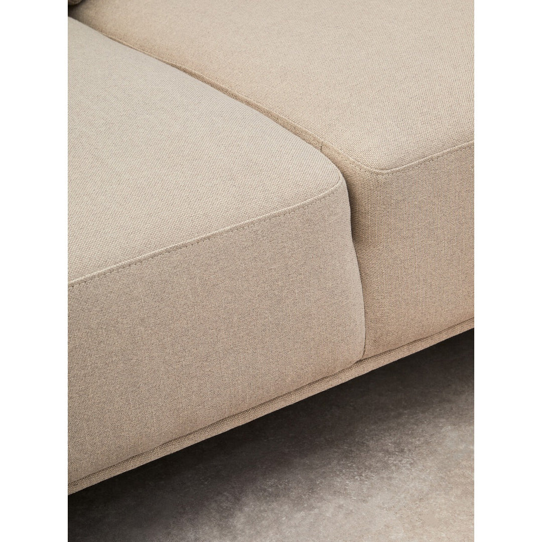 Toulon 3 Seater Fabric Left Right Chaise Sofa - Natural Premier 18