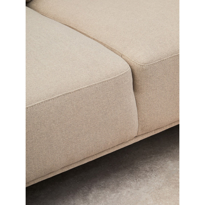 Toulon 3 Seater Fabric Left Right Chaise Sofa - Natural Premier 18