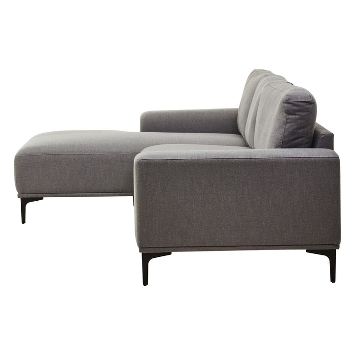 Toulon 3 Seater Fabric Right Hand Chaise Sofa - Grey Premier 6