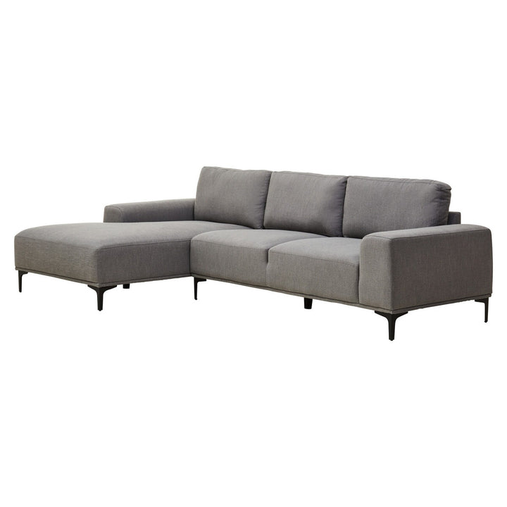 Toulon 3 Seater Fabric Right Hand Chaise Sofa - Grey Premier 7