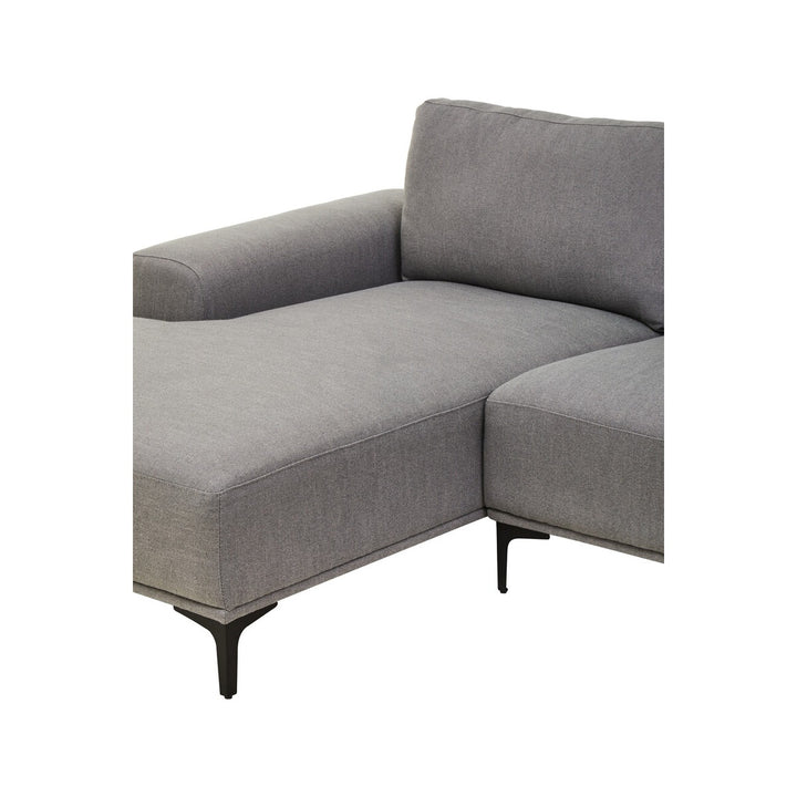 Toulon 3 Seater Fabric Right Hand Chaise Sofa - Grey Premier 9