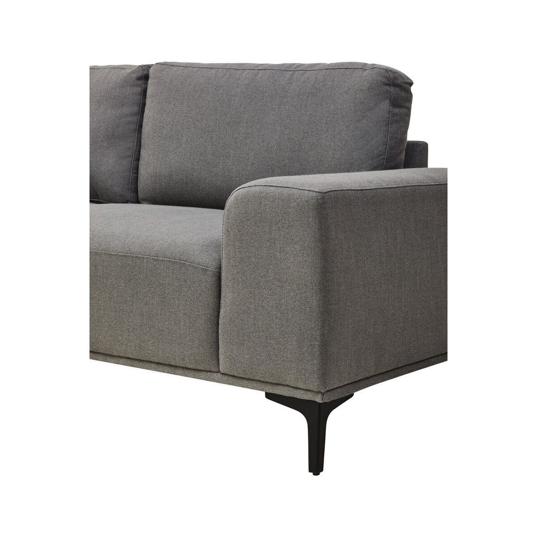 Toulon 3 Seater Fabric Right Hand Chaise Sofa - Grey Premier 10