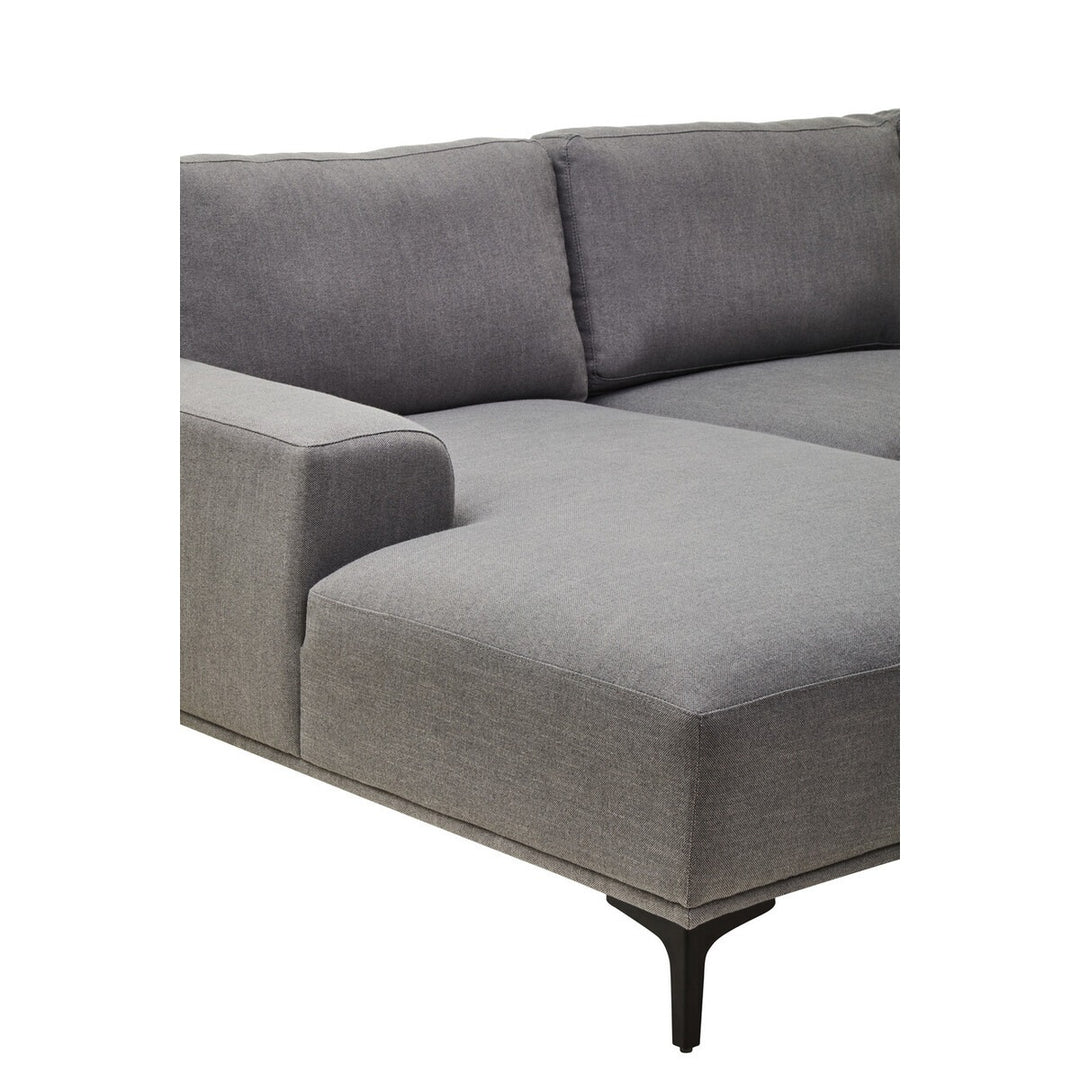 Toulon 3 Seater Fabric Right Hand Chaise Sofa - Grey Premier 13