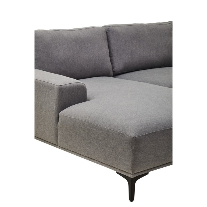 Toulon 3 Seater Fabric Right Hand Chaise Sofa - Grey Premier 13