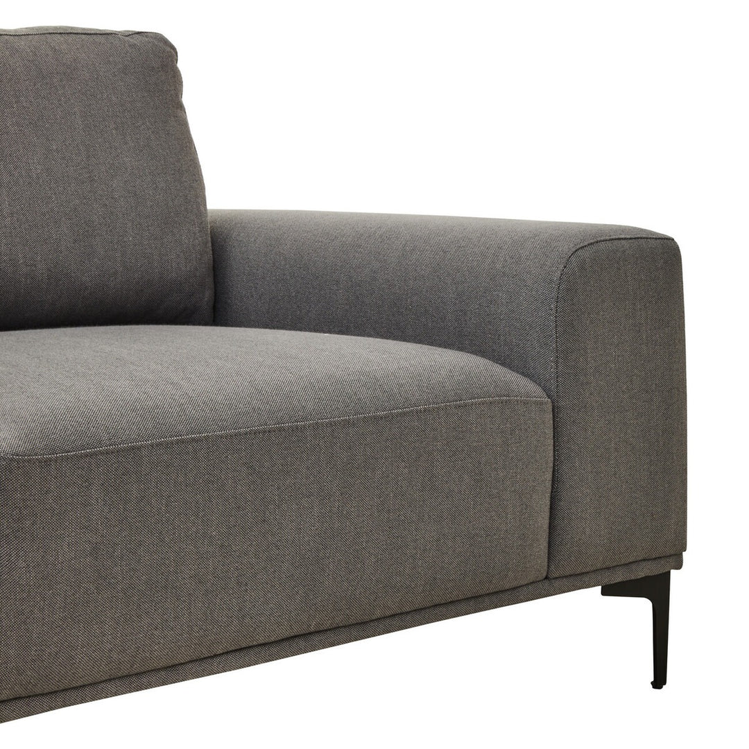 Toulon 3 Seater Fabric Right Hand Chaise Sofa - Grey Premier 14