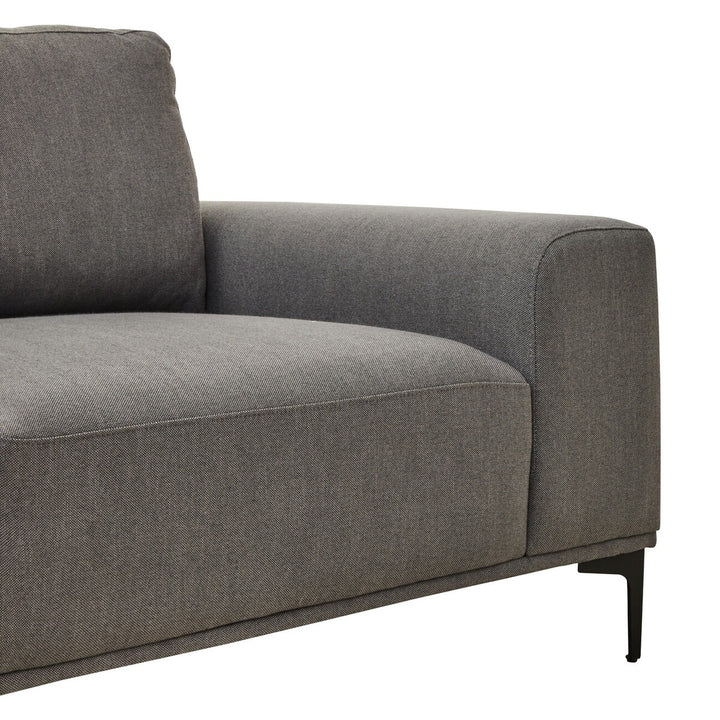 Toulon 3 Seater Fabric Right Hand Chaise Sofa - Grey Premier 14