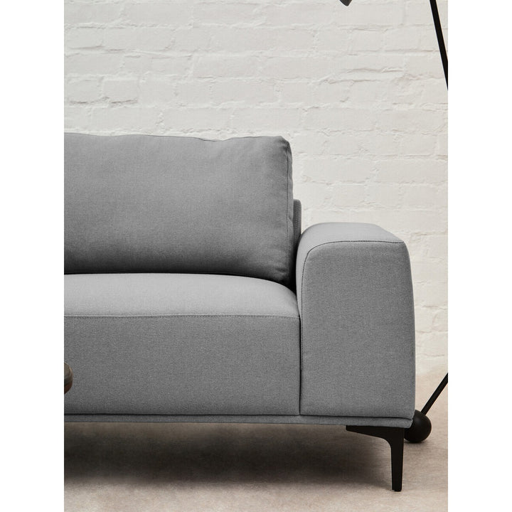 Toulon 3 Seater Fabric Right Hand Chaise Sofa - Grey Premier 15