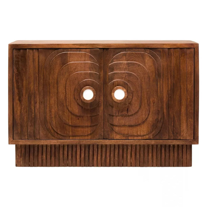 Sangar Two Door Mango Wood Carved Sideboard