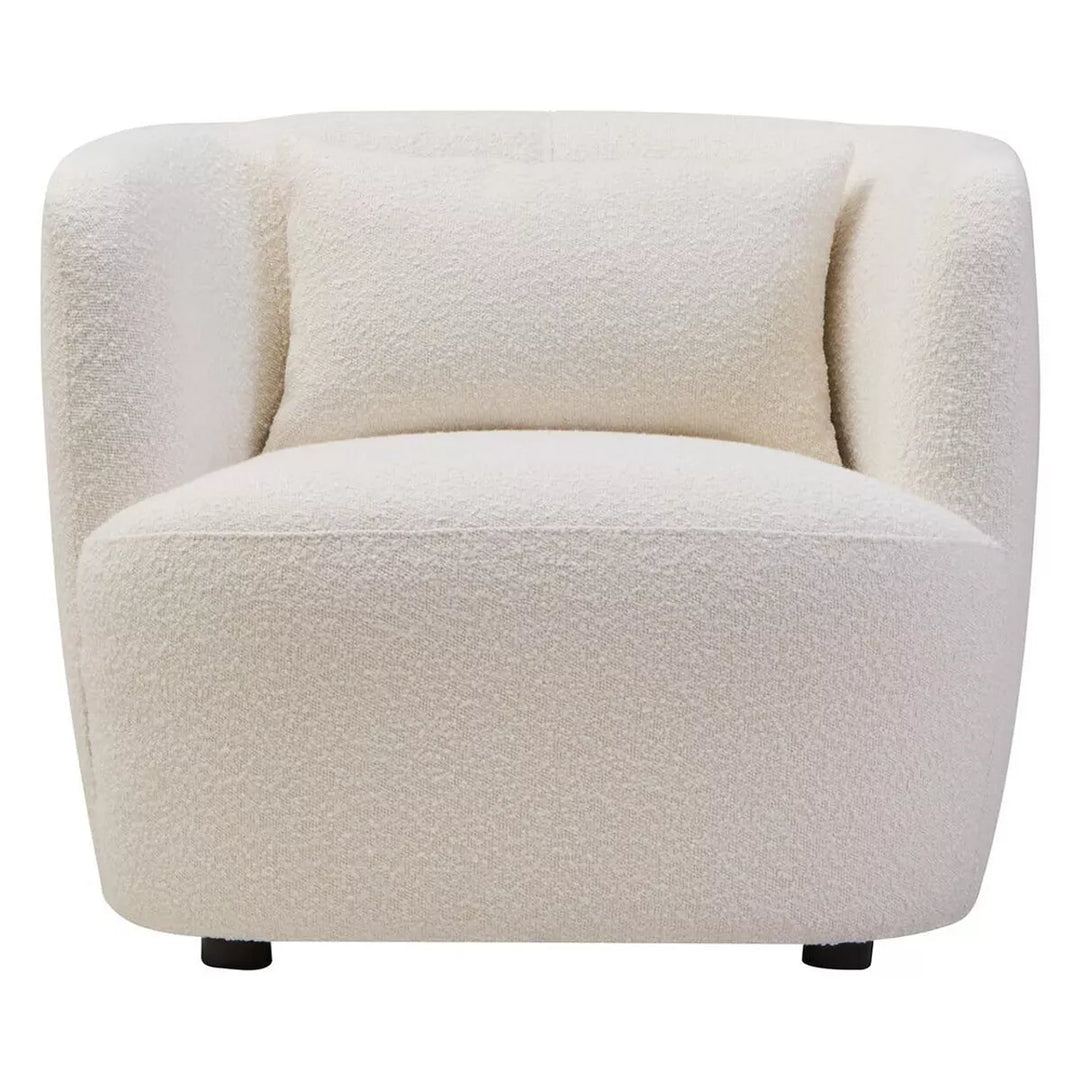 Bruge Textured Curved Chair - Cream