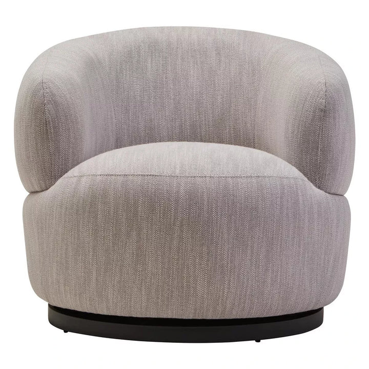 Bordo Textured Curved Swivel Chair - Grey