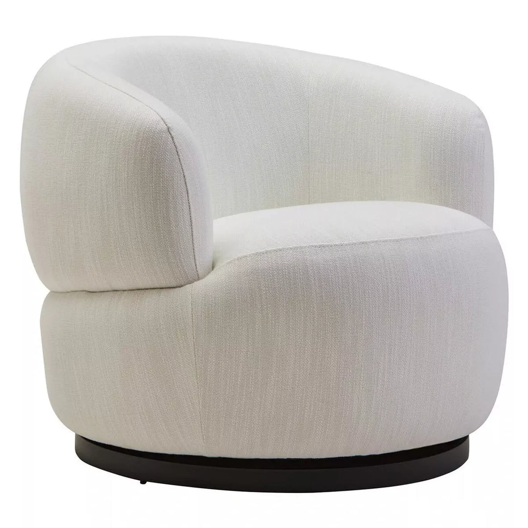 Designer Rip Bordo Textured Curved Swivel Chair - Cream – Olivia's