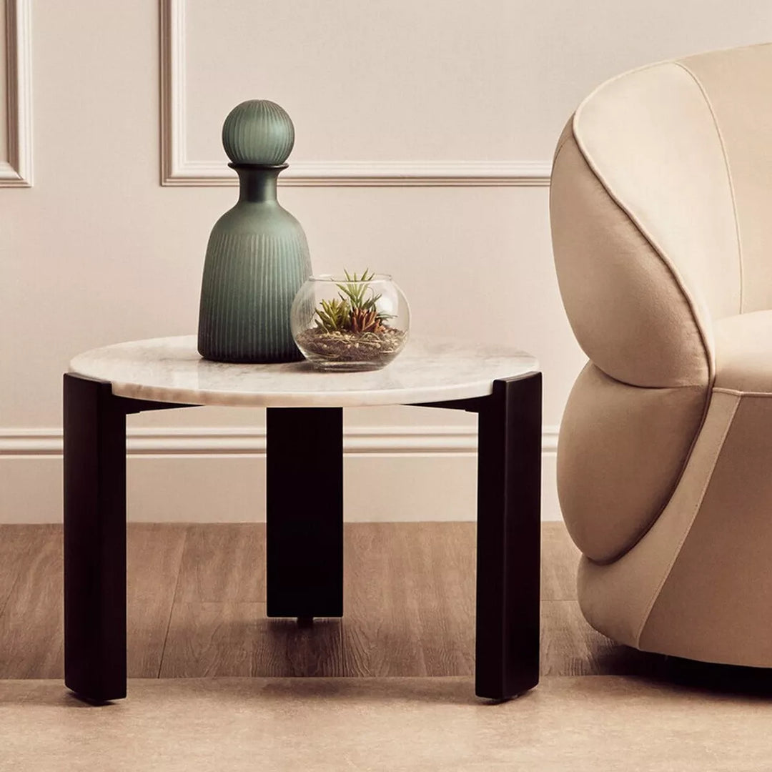 Palermo Round Top Coffee Table - White Marble